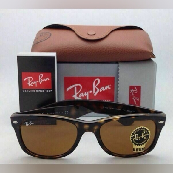 LIKE NEW RayBan Wayfarer RB2140 Tortoise Brown Ray ban sunglasses - Picture 12 of 16